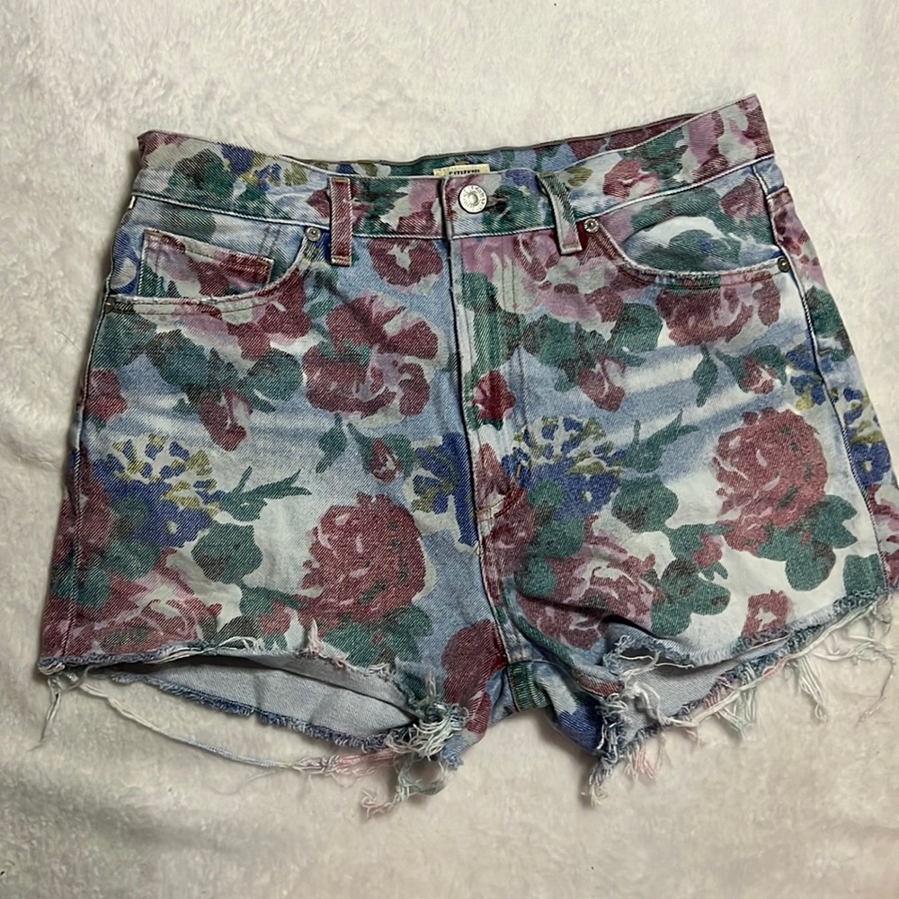 Citizens Of Humanity Floral High Waist Shorts - Multicolor